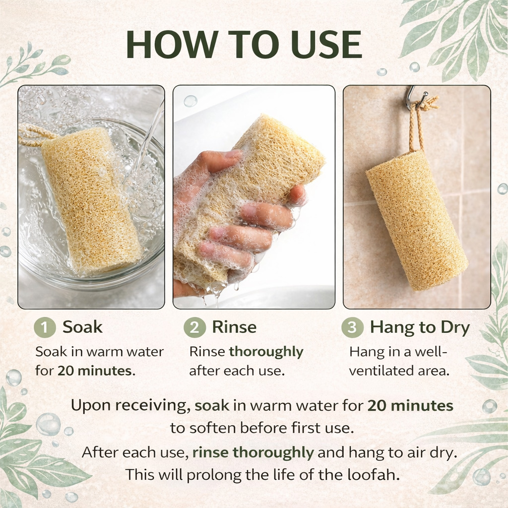 How to use natural loofah for body scrubbing