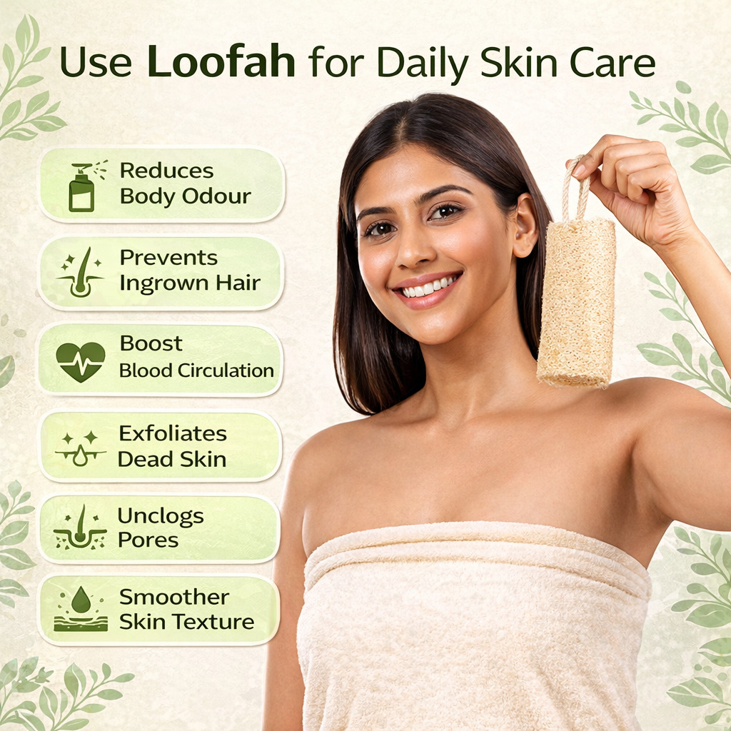 Benefits of using organic loofah daily for skin cleaning