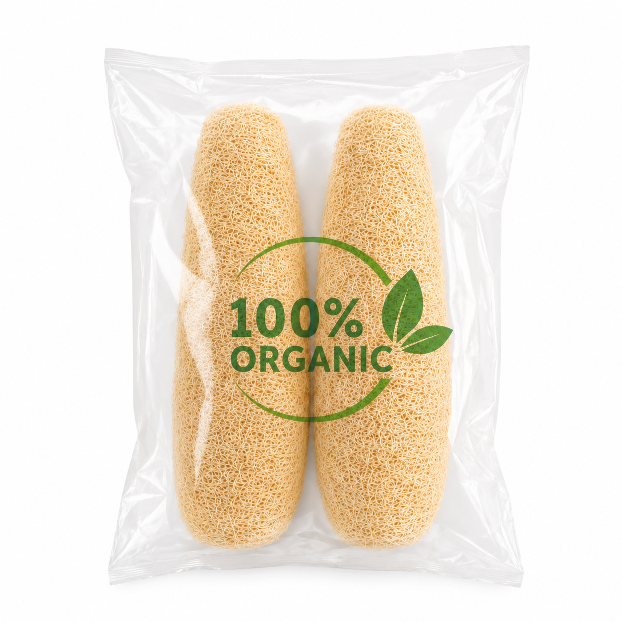 100% Organic Natural Loofah Pack of 2