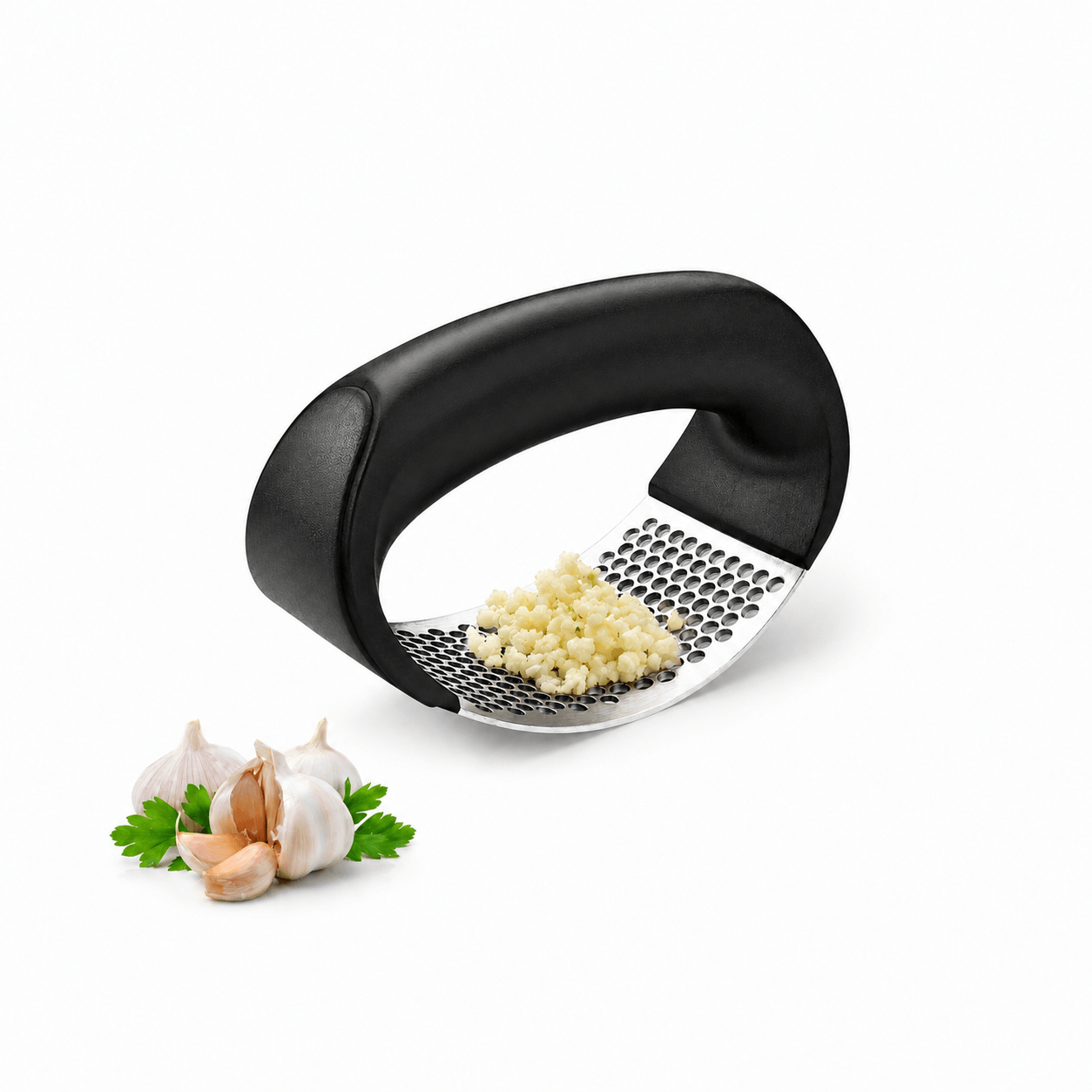 Stainess steel garlic press garlic crushing tool